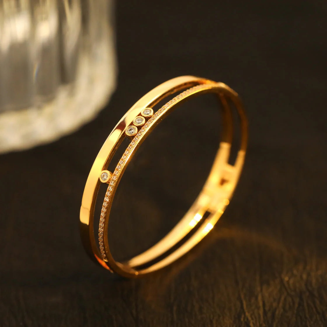 [CiCi]Move Romane Diamond Bangle Bracelet