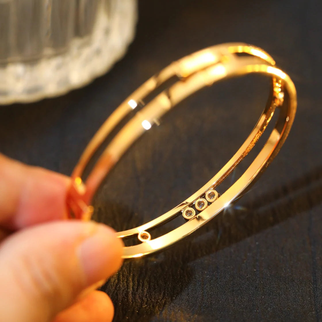 [CiCi]Move Romane Diamond Bangle Bracelet