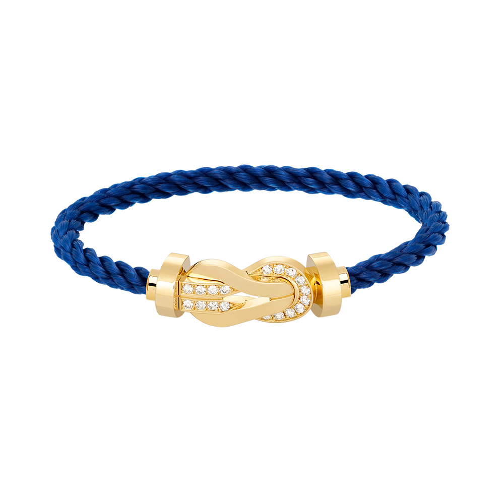 [CiCi]CHANCE LARGE 8 FIGURE BUCKLE HALF DIAMOND BRACELET GOLD