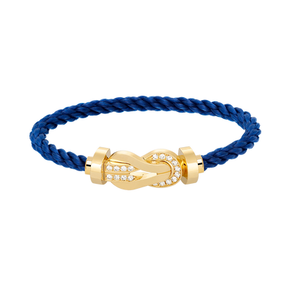 [CiCi]CHANCE LARGE 8 FIGURE BUCKLE HALF DIAMOND BRACELET GOLD