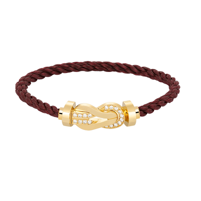 [CiCi]CHANCE LARGE 8 FIGURE BUCKLE HALF DIAMOND BRACELET GOLD