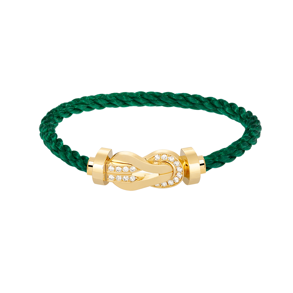 [CiCi]CHANCE LARGE 8 FIGURE BUCKLE HALF DIAMOND BRACELET GOLD
