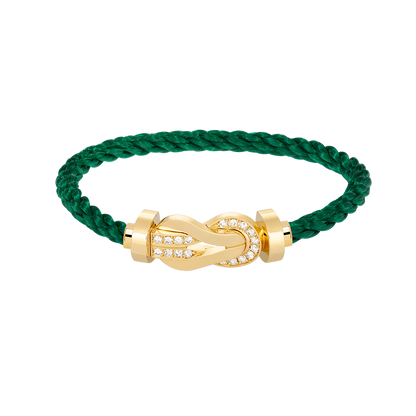 [CiCi]CHANCE LARGE 8 FIGURE BUCKLE HALF DIAMOND BRACELET GOLD