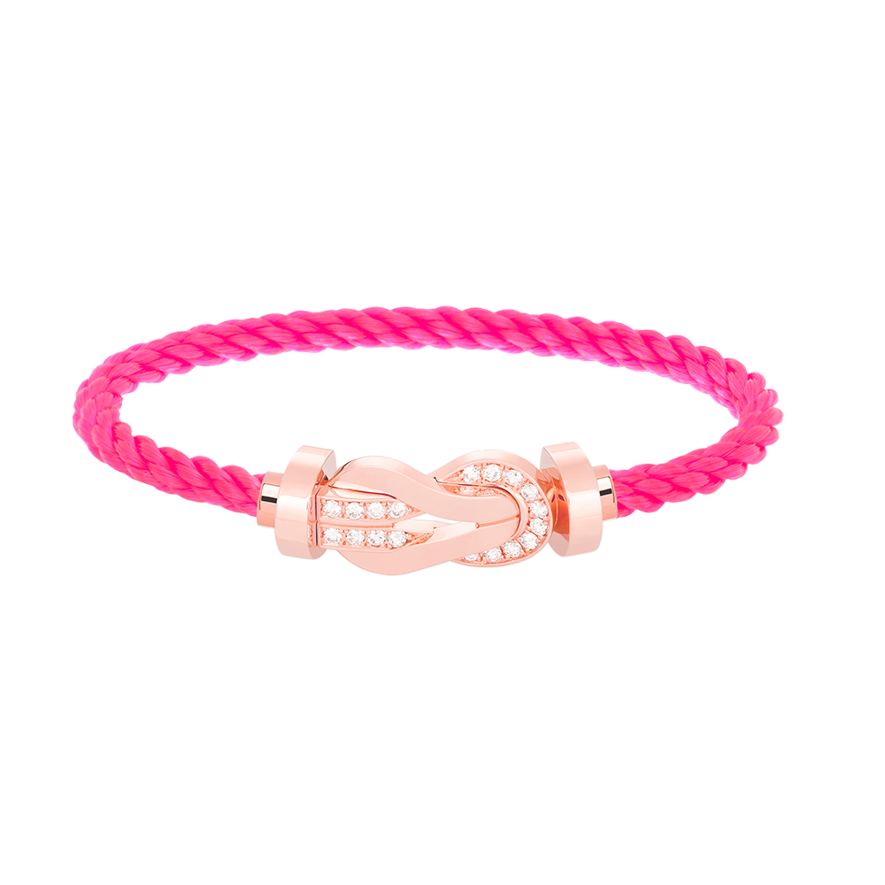 [CiCi]CHANCE LARGE 8 FIGURE BUCKLE HALF DIAMOND BRACELET ROSE GOLD
