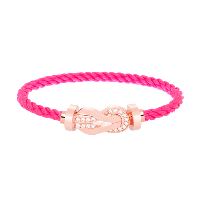 [CiCi]CHANCE LARGE 8 FIGURE BUCKLE HALF DIAMOND BRACELET ROSE GOLD