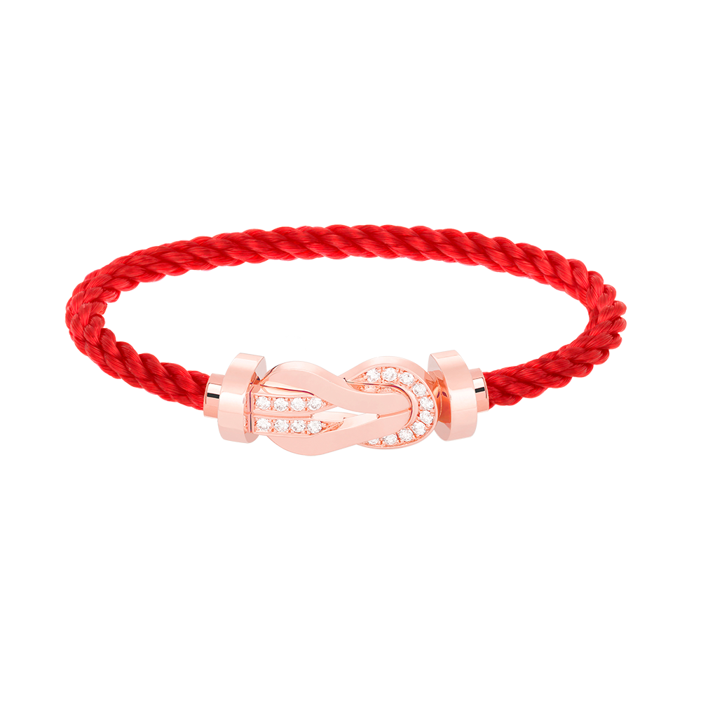 [CiCi]CHANCE LARGE 8 FIGURE BUCKLE HALF DIAMOND BRACELET ROSE GOLD