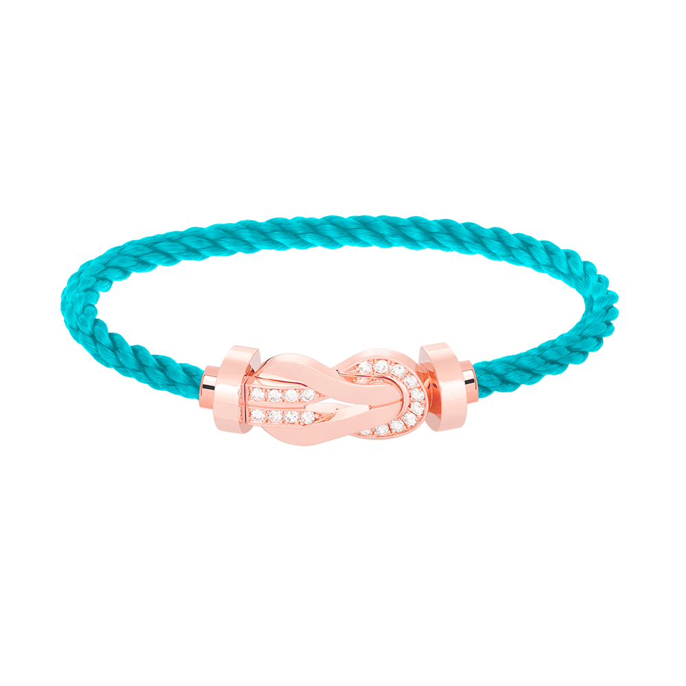 [CiCi]CHANCE LARGE 8 FIGURE BUCKLE HALF DIAMOND BRACELET ROSE GOLD