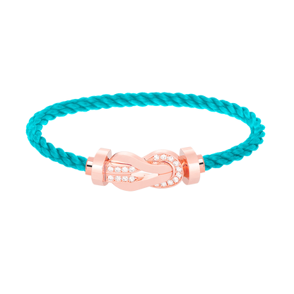 [CiCi]CHANCE LARGE 8 FIGURE BUCKLE HALF DIAMOND BRACELET ROSE GOLD