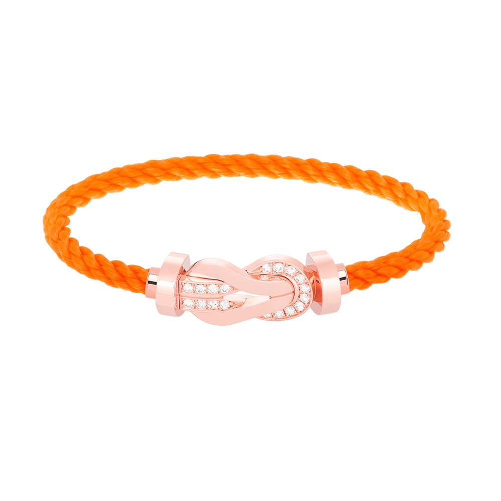 [CiCi]CHANCE LARGE 8 FIGURE BUCKLE HALF DIAMOND BRACELET ROSE GOLD