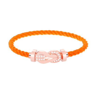 [CiCi]CHANCE LARGE 8 FIGURE BUCKLE HALF DIAMOND BRACELET ROSE GOLD
