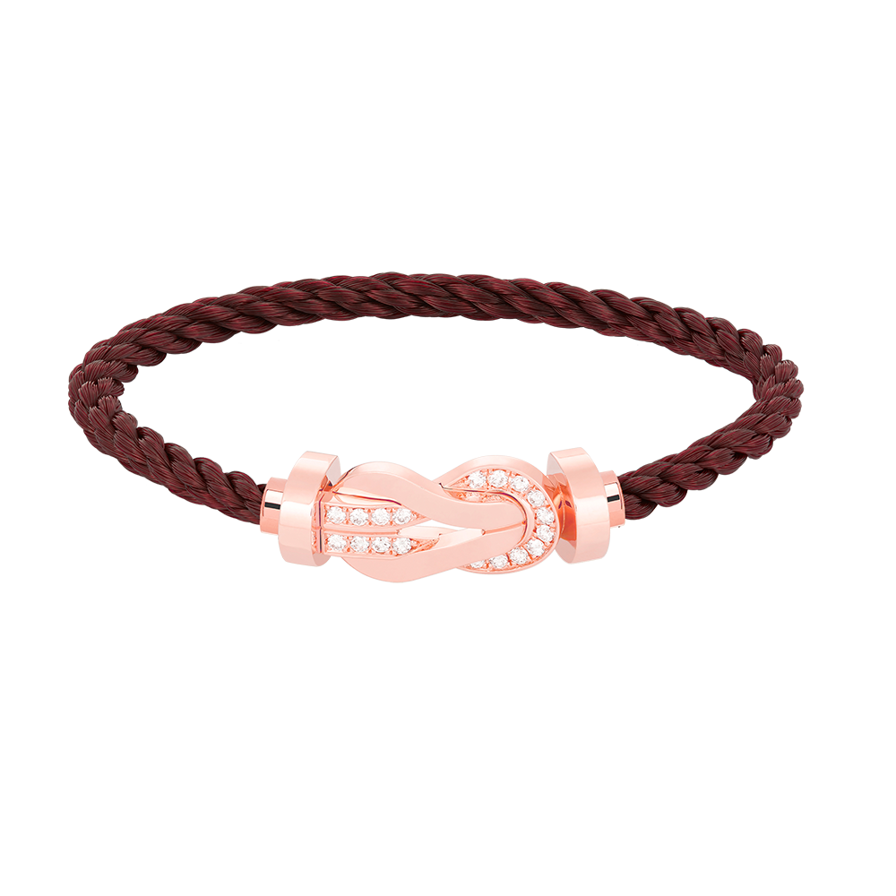 [CiCi]CHANCE LARGE 8 FIGURE BUCKLE HALF DIAMOND BRACELET ROSE GOLD
