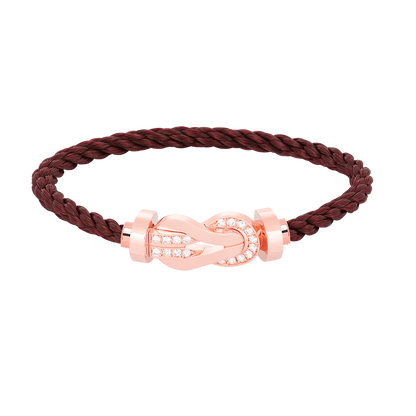 [CiCi]CHANCE LARGE 8 FIGURE BUCKLE HALF DIAMOND BRACELET ROSE GOLD