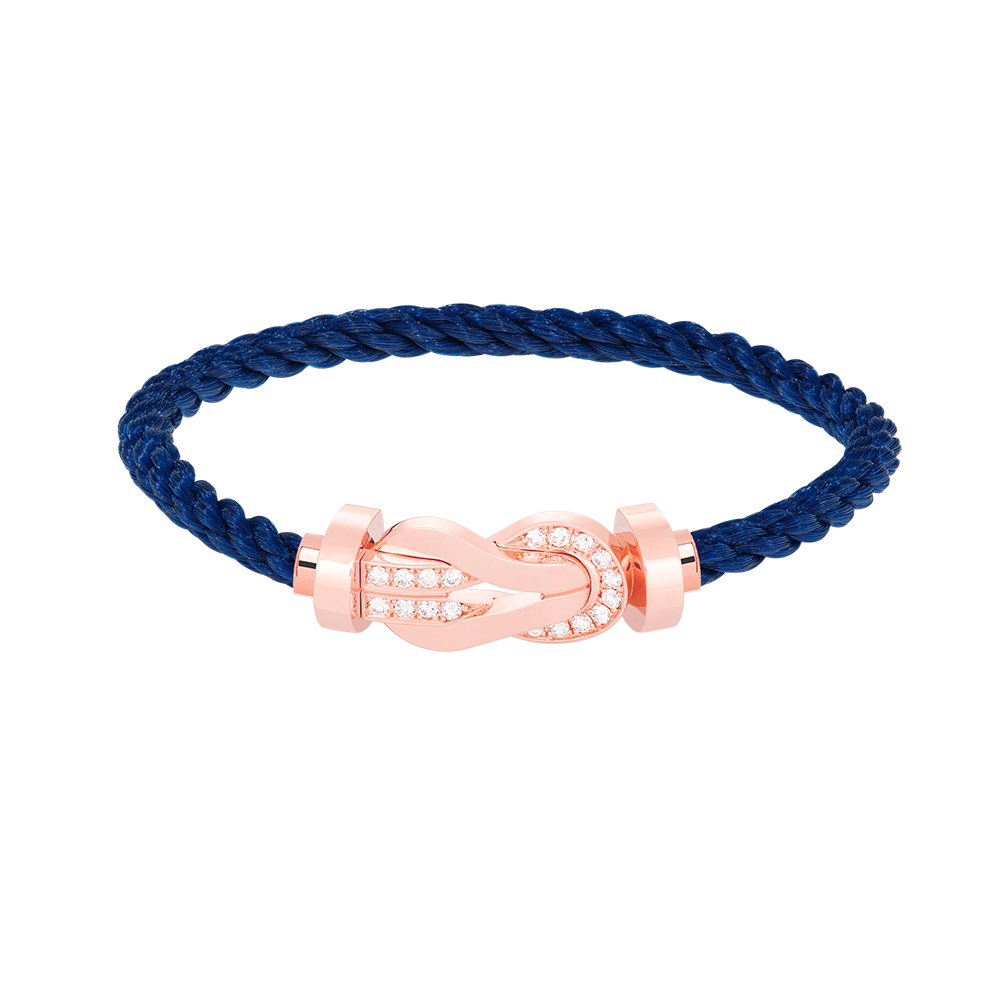 [CiCi]CHANCE LARGE 8 FIGURE BUCKLE HALF DIAMOND BRACELET ROSE GOLD