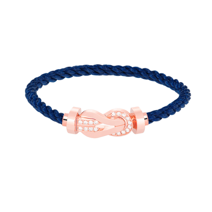 [CiCi]CHANCE LARGE 8 FIGURE BUCKLE HALF DIAMOND BRACELET ROSE GOLD