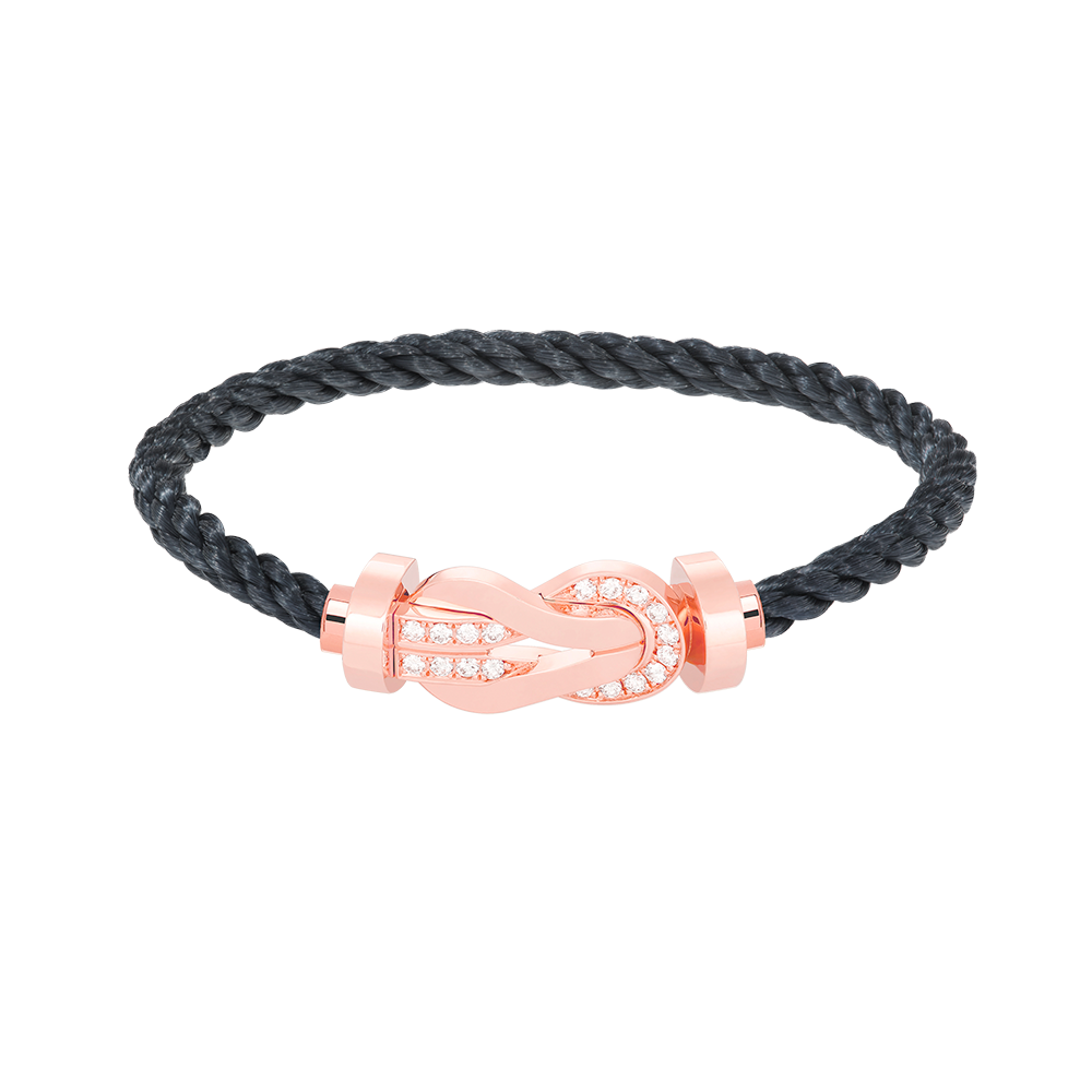 [CiCi]CHANCE LARGE 8 FIGURE BUCKLE HALF DIAMOND BRACELET ROSE GOLD