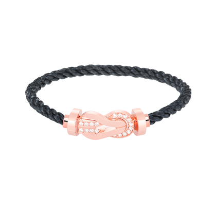 [CiCi]CHANCE LARGE 8 FIGURE BUCKLE HALF DIAMOND BRACELET ROSE GOLD