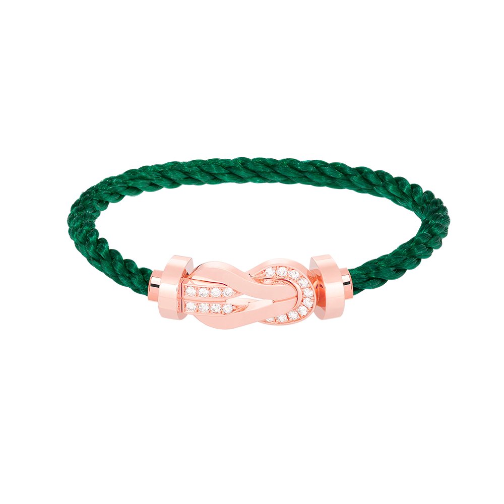 [CiCi]CHANCE LARGE 8 FIGURE BUCKLE HALF DIAMOND BRACELET ROSE GOLD