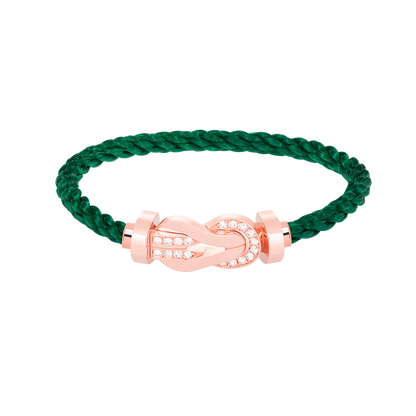 [CiCi]CHANCE LARGE 8 FIGURE BUCKLE HALF DIAMOND BRACELET ROSE GOLD