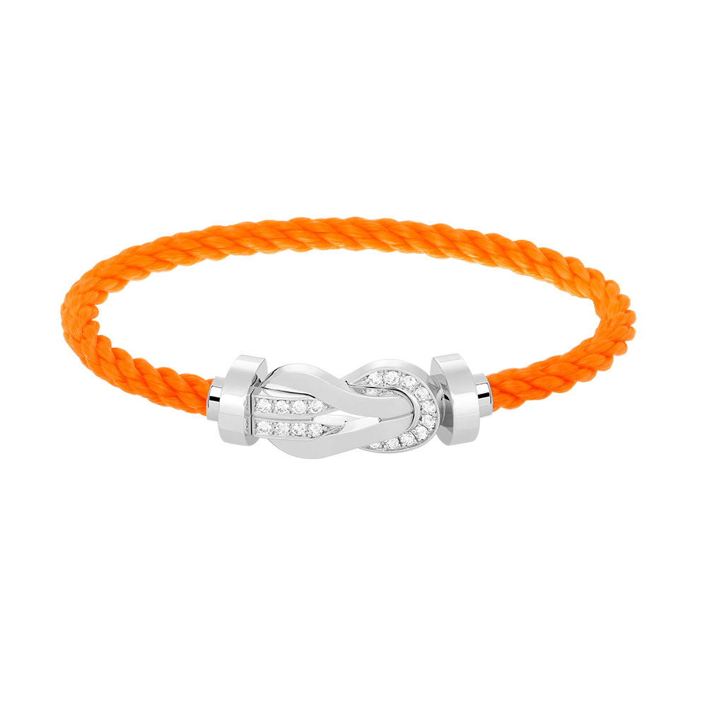 [CiCi]CHANCE LARGE 8 FIGURE BUCKLE HALF DIAMOND BRACELET SILVER