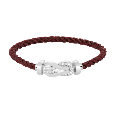 [CiCi]CHANCE LARGE 8 FIGURE BUCKLE HALF DIAMOND BRACELET SILVER