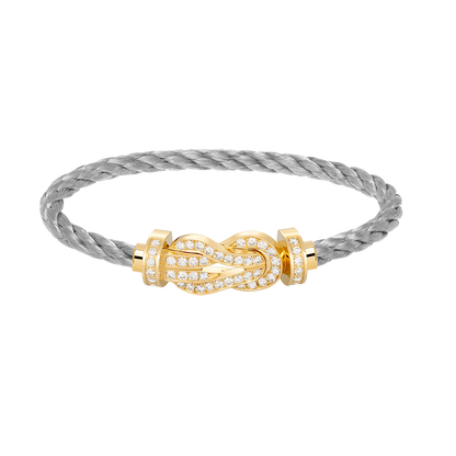 [CiCi]CHANCE LARGE 8 FIGURE BUCKLE FULLDIAMOND BRACELET GOLD