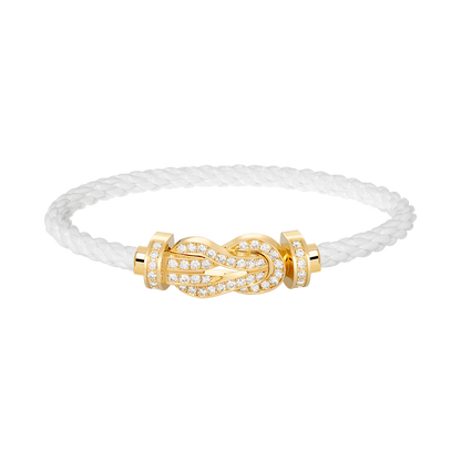 [CiCi]CHANCE LARGE 8 FIGURE BUCKLE FULLDIAMOND BRACELET GOLD
