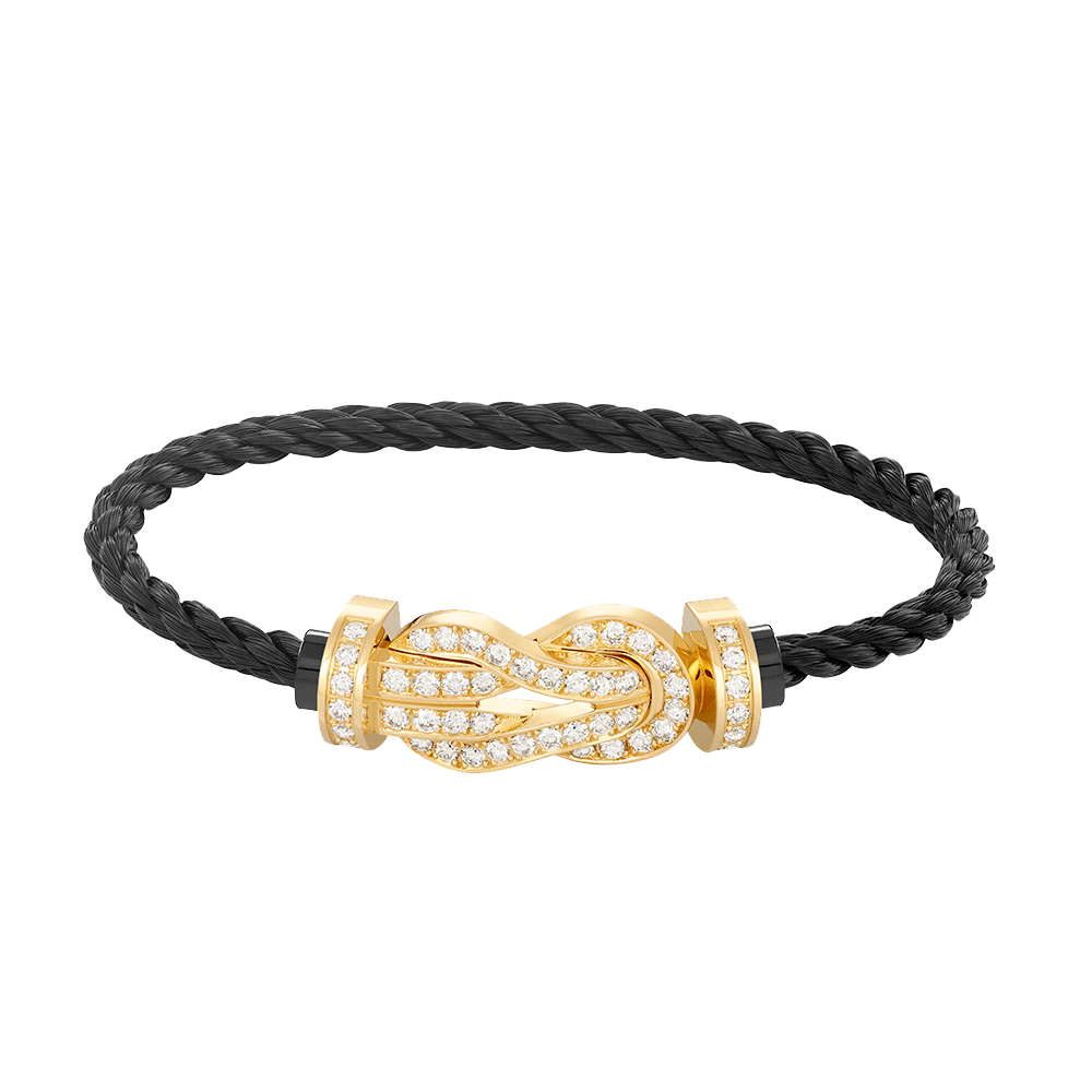 [CiCi]CHANCE LARGE 8 FIGURE BUCKLE FULLDIAMOND BRACELET GOLD