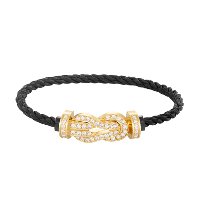 [CiCi]CHANCE LARGE 8 FIGURE BUCKLE FULLDIAMOND BRACELET GOLD