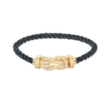 [CiCi]CHANCE LARGE 8 FIGURE BUCKLE FULLDIAMOND BRACELET GOLD