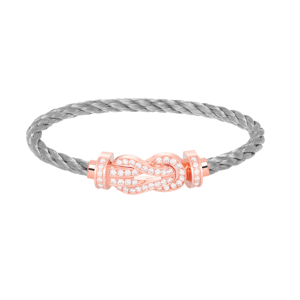 [CiCi]CHANCE LARGE 8 FIGURE BUCKLE FULL DIAMOND BRACELET ROSE GOLD