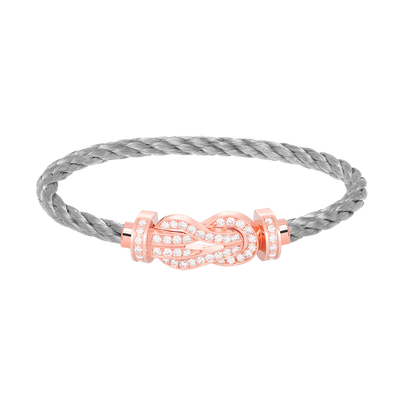 [CiCi]CHANCE LARGE 8 FIGURE BUCKLE FULL DIAMOND BRACELET ROSE GOLD