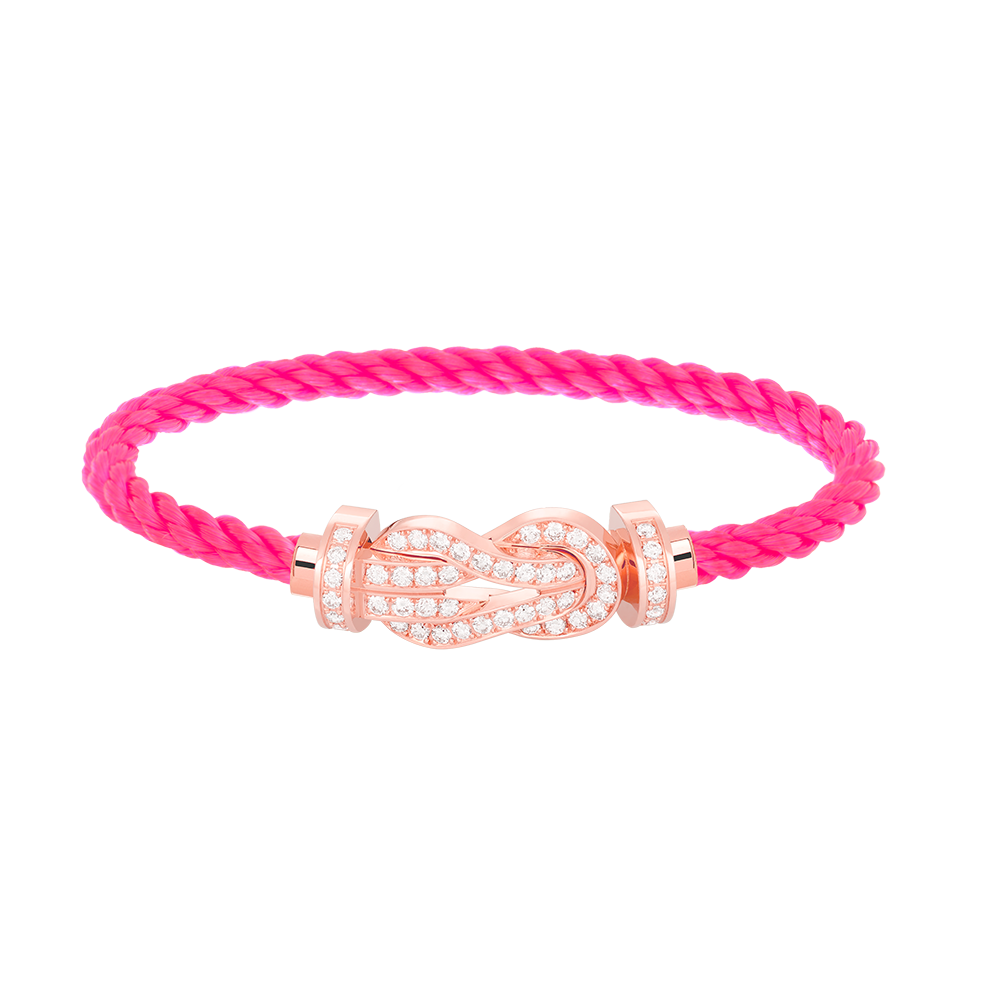 [CiCi]CHANCE LARGE 8 FIGURE BUCKLE FULL DIAMOND BRACELET ROSE GOLD