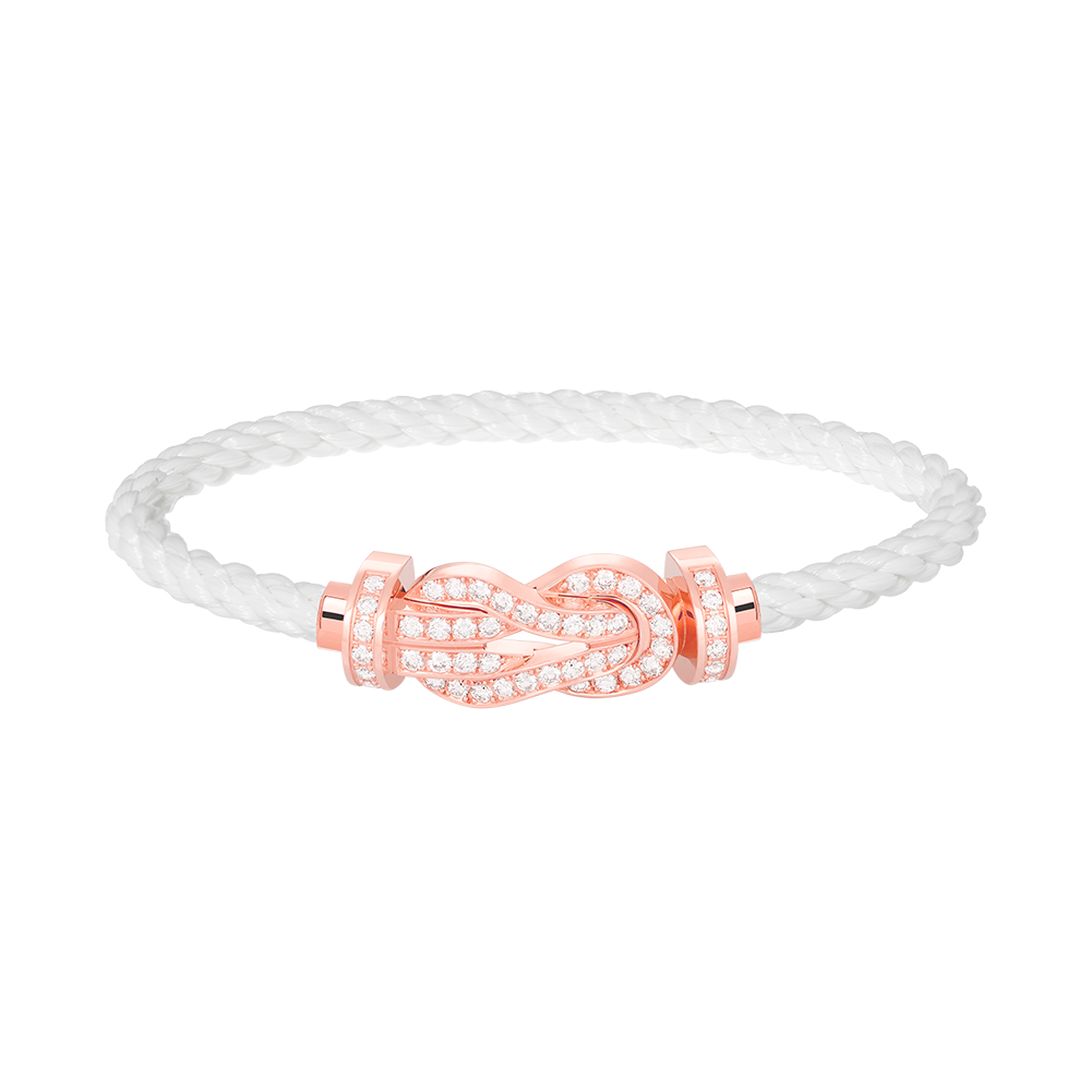 [CiCi]CHANCE LARGE 8 FIGURE BUCKLE FULL DIAMOND BRACELET ROSE GOLD