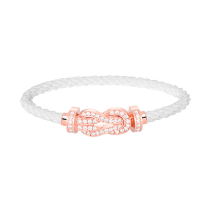[CiCi]CHANCE LARGE 8 FIGURE BUCKLE FULL DIAMOND BRACELET ROSE GOLD