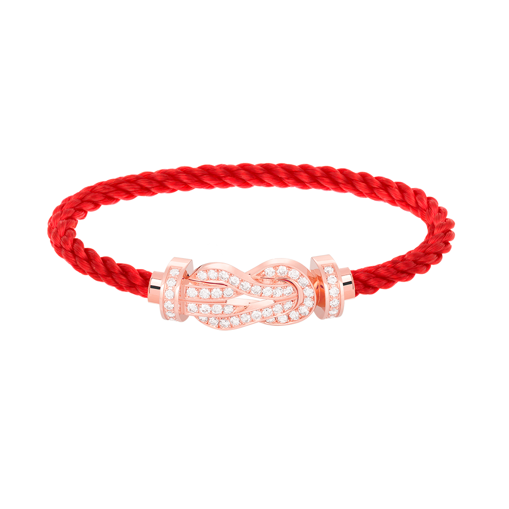 [CiCi]CHANCE LARGE 8 FIGURE BUCKLE FULL DIAMOND BRACELET ROSE GOLD