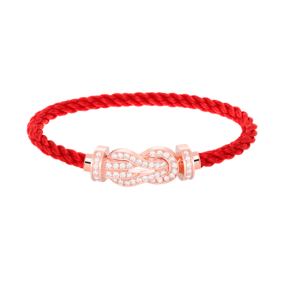 [CiCi]CHANCE LARGE 8 FIGURE BUCKLE FULL DIAMOND BRACELET ROSE GOLD