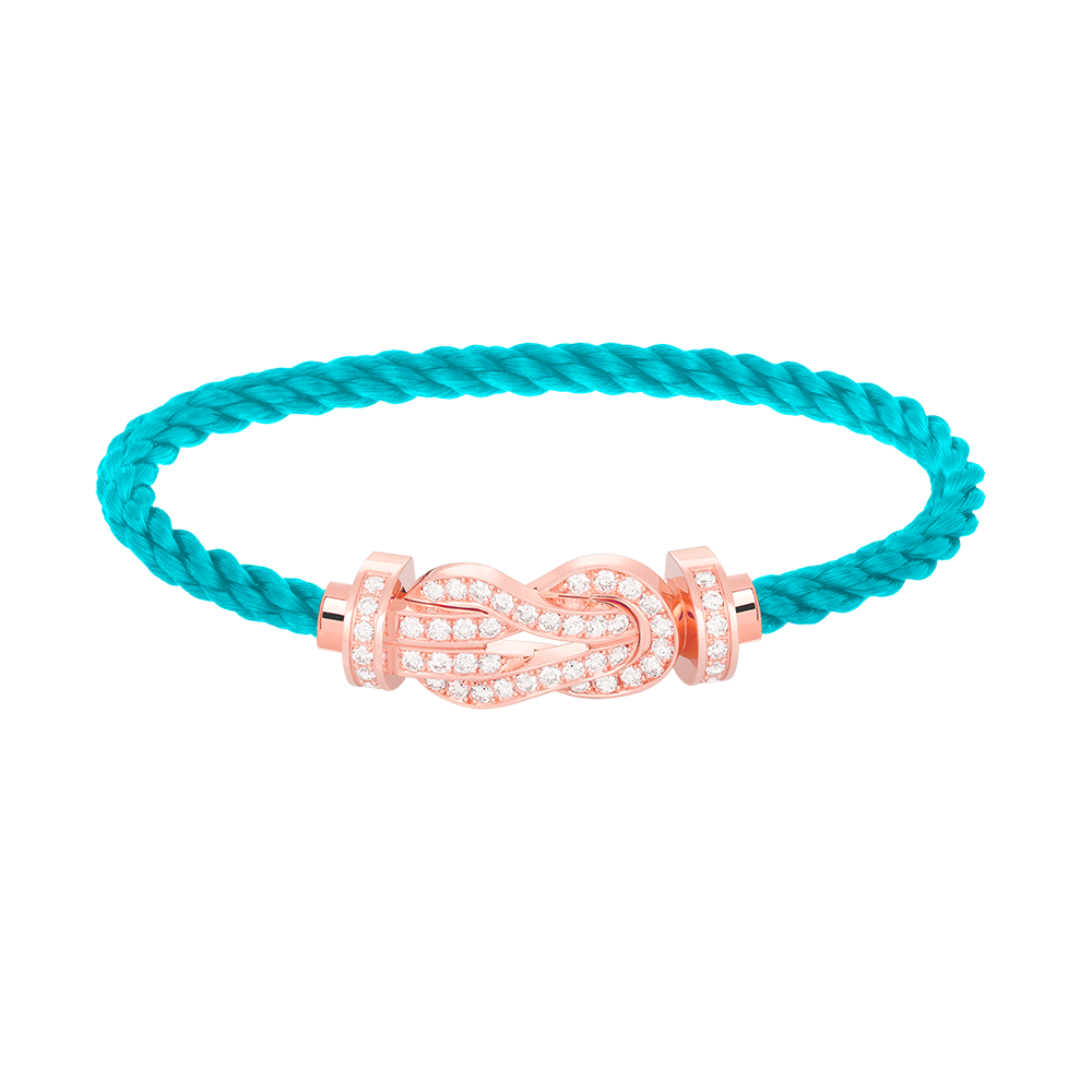 [CiCi]CHANCE LARGE 8 FIGURE BUCKLE FULL DIAMOND BRACELET ROSE GOLD