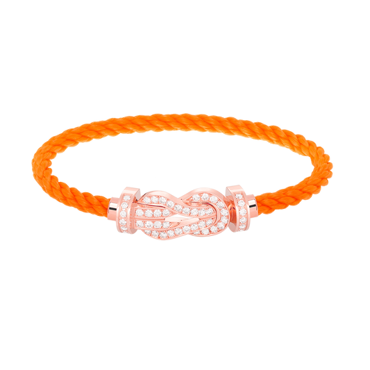 [CiCi]CHANCE LARGE 8 FIGURE BUCKLE FULL DIAMOND BRACELET ROSE GOLD
