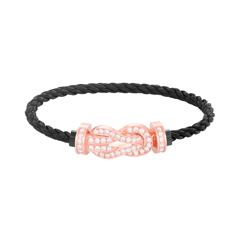 [CiCi]CHANCE LARGE 8 FIGURE BUCKLE FULL DIAMOND BRACELET ROSE GOLD
