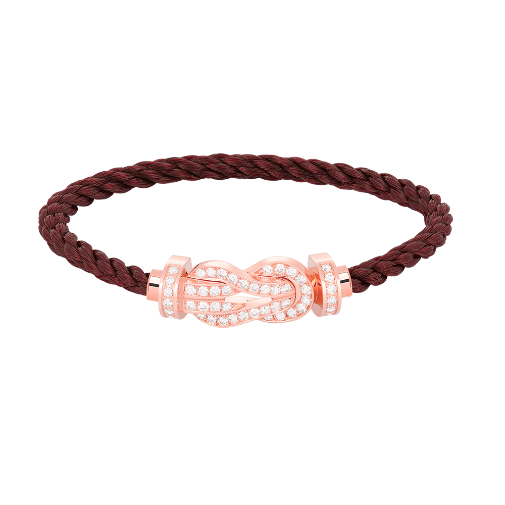 [CiCi]CHANCE LARGE 8 FIGURE BUCKLE FULL DIAMOND BRACELET ROSE GOLD