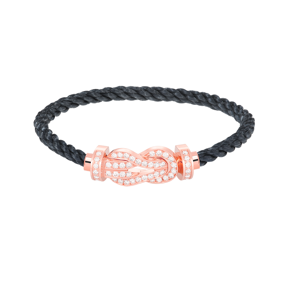 [CiCi]CHANCE LARGE 8 FIGURE BUCKLE FULL DIAMOND BRACELET ROSE GOLD