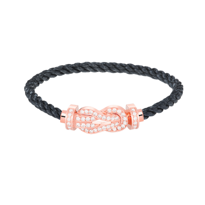 [CiCi]CHANCE LARGE 8 FIGURE BUCKLE FULL DIAMOND BRACELET ROSE GOLD