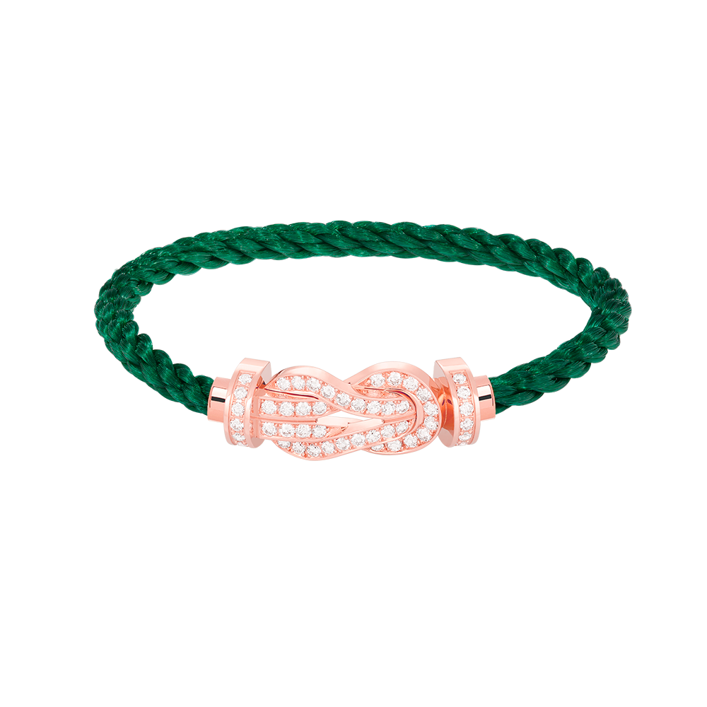 [CiCi]CHANCE LARGE 8 FIGURE BUCKLE FULL DIAMOND BRACELET ROSE GOLD