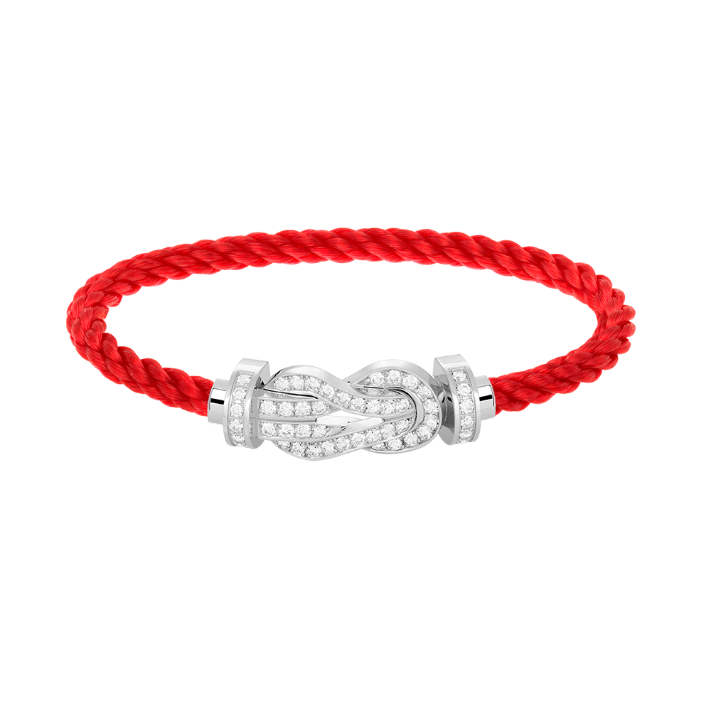 [CiCi]CHANCE LARGE 8 FIGURE BUCKLE FULL DIAMOND BRACELET SILVER