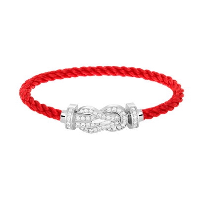 [CiCi]CHANCE LARGE 8 FIGURE BUCKLE FULL DIAMOND BRACELET SILVER