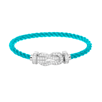 [CiCi]CHANCE LARGE 8 FIGURE BUCKLE FULL DIAMOND BRACELET SILVER