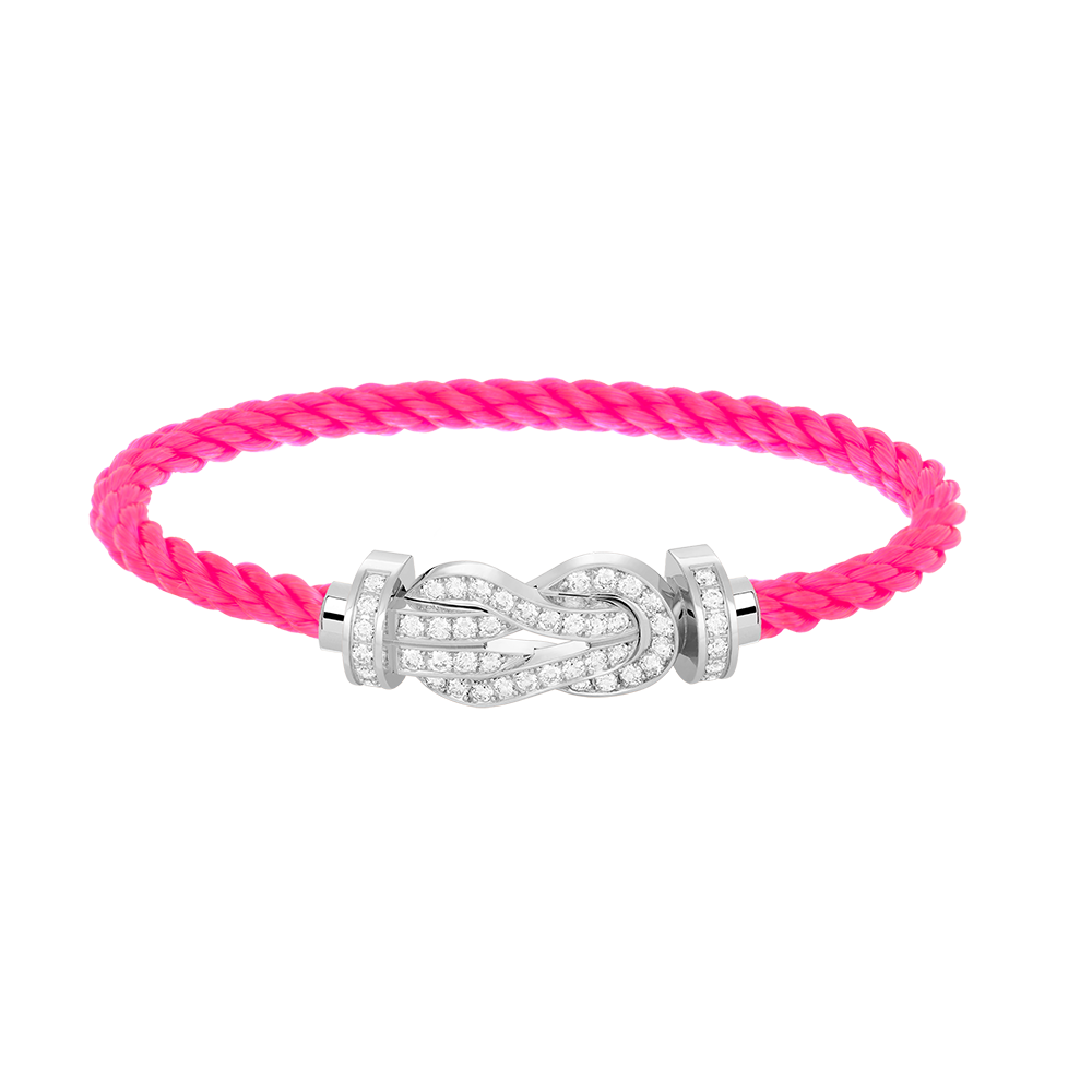 [CiCi]CHANCE LARGE 8 FIGURE BUCKLE FULL DIAMOND BRACELET SILVER
