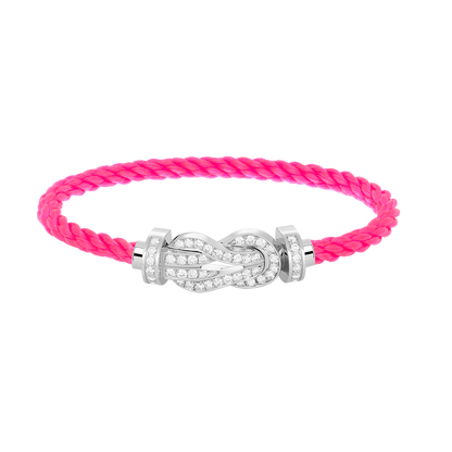 [CiCi]CHANCE LARGE 8 FIGURE BUCKLE FULL DIAMOND BRACELET SILVER