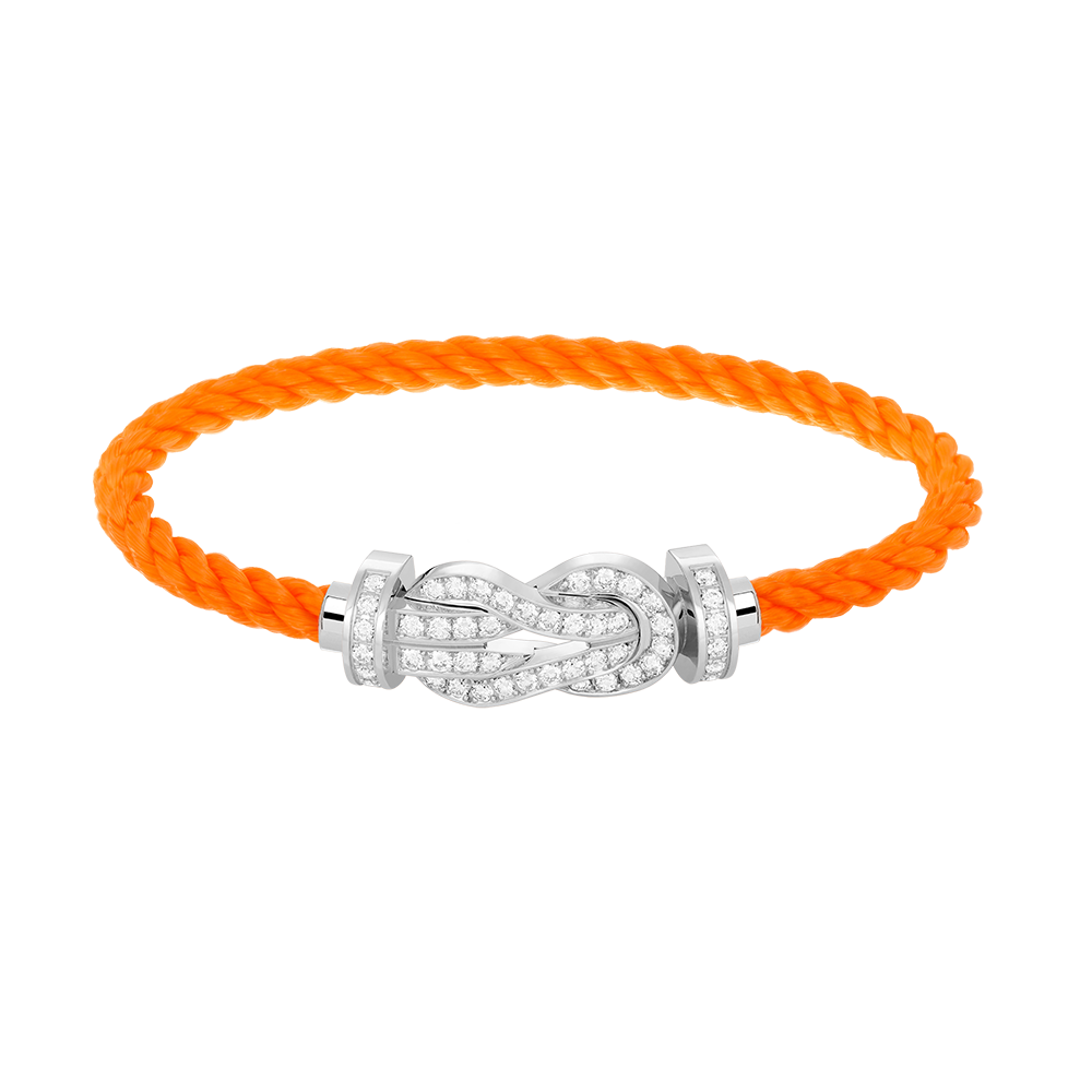 [CiCi]CHANCE LARGE 8 FIGURE BUCKLE FULL DIAMOND BRACELET SILVER