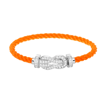 [CiCi]CHANCE LARGE 8 FIGURE BUCKLE FULL DIAMOND BRACELET SILVER